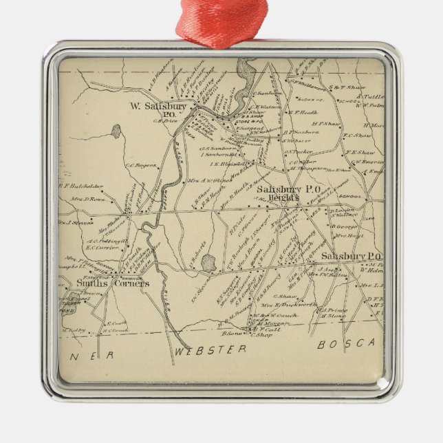 Salisbury, Merrimack Co Metal Ornament (Front)