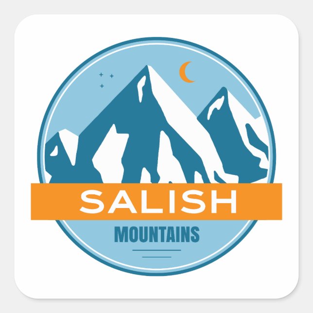Salish Mountains Montana Square Sticker (Front)