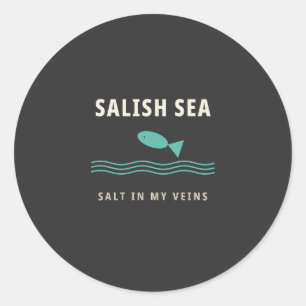 Salish Sea Sticker PNW Fishing Graphic Tee