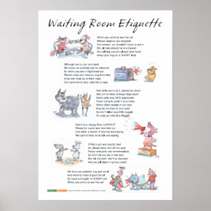Salle d'attente Etiquette - A2 Poster