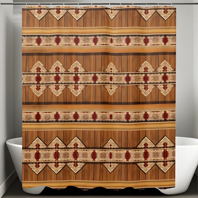 Salle de bain Douche rideau Style horizontal rusti (Créateur téléchargé)