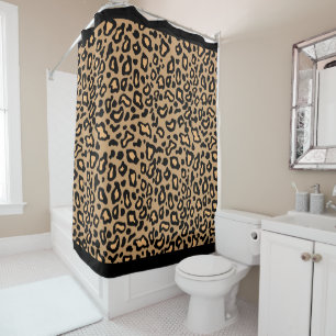 Salle de bain Empreinte de léopard rétro rideau de