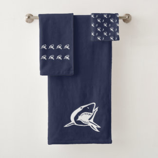 salle de bain requin Ocen Bleu et blanc
