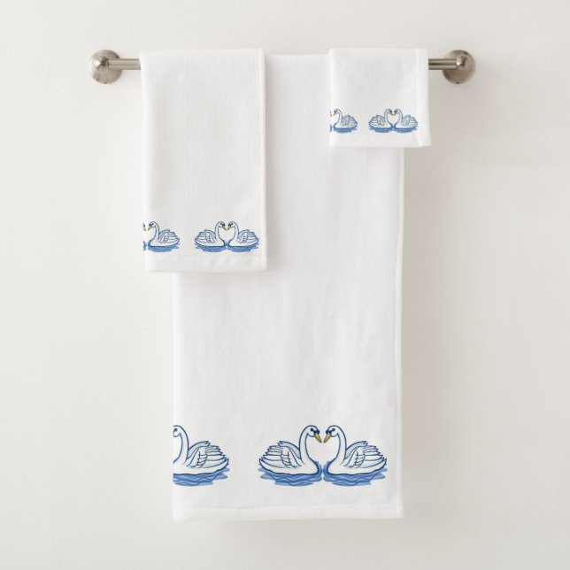 Salle de bain Serviette Swan (En situation)