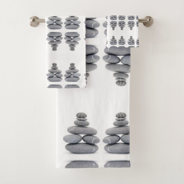 Salle de bain Serviettes Galets (En situation)