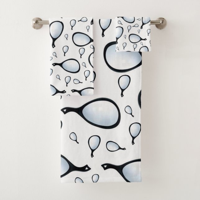 Salle de bain Serviettes Jeux main Miroirs Stylist (En situation)