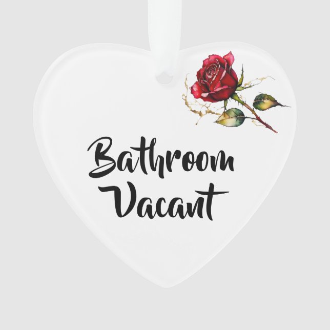 Salle de bain Vacant/Rose rouge Engagé (devant)