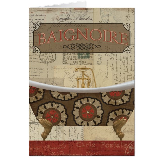 Salle de bains de Français de carte postale (Devant)