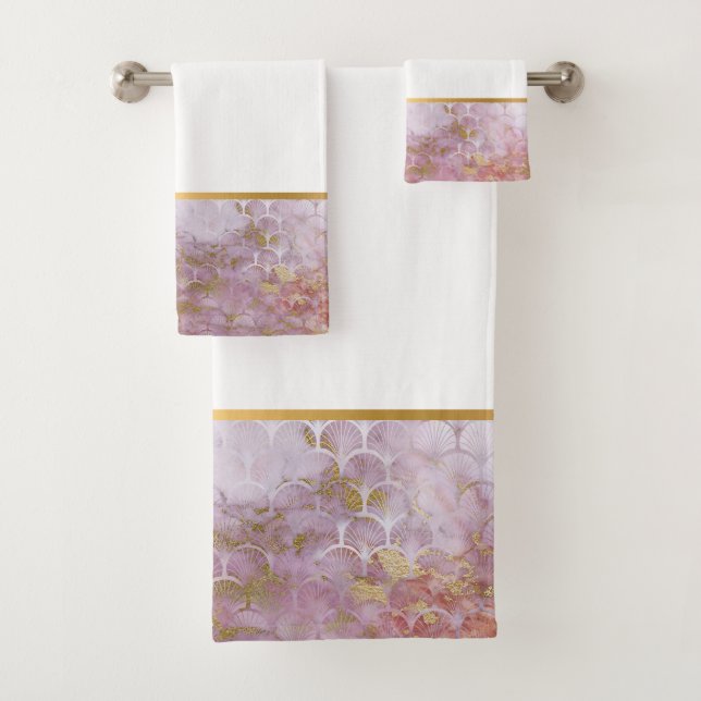 SALLE DE BAINS EN MARBRE RETRO MARBRE ROSE MARRÉ I (En situation)