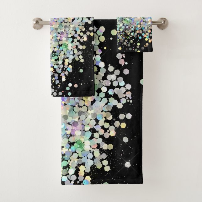 SALLE DE BAINS EN NOIR PASTEL HOLOGRAPHIQUE SPLASH (En situation)