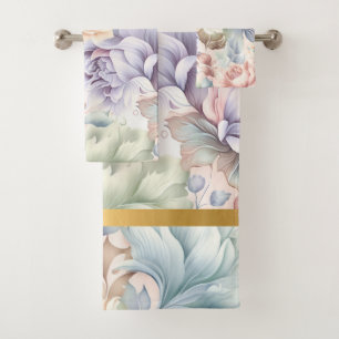 SALLE DE BAINS EN OR FLORAL SPRL SET