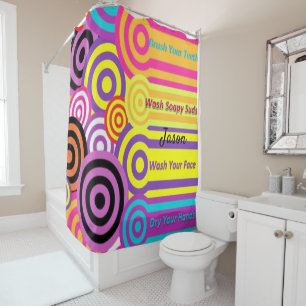 Salle de douche rideau en poudre