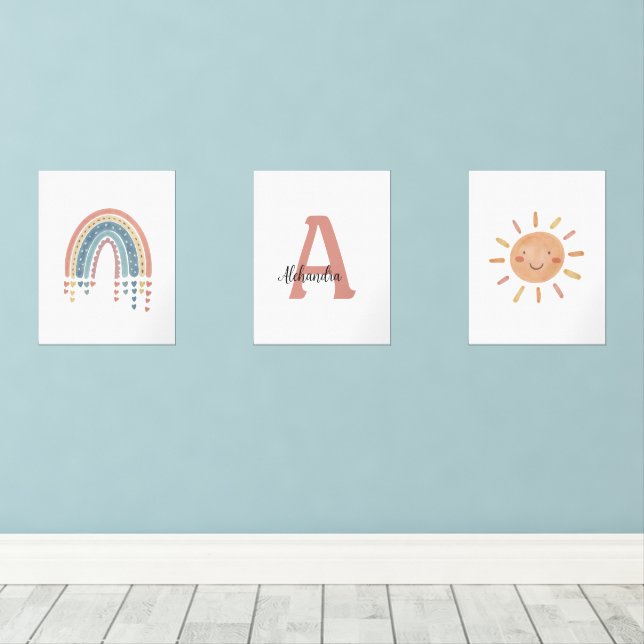 Salle de Jeu Nursery Mur Art Décor Boho (Parquet)
