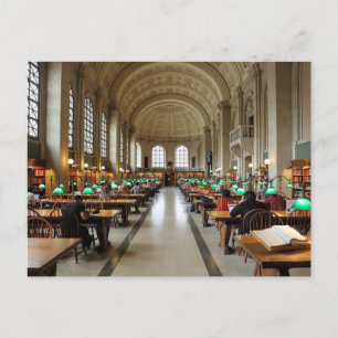 Salle de lecture Boston Massachusetts Carte postal