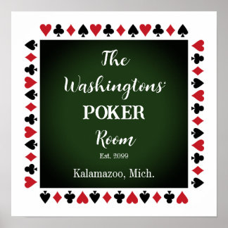 Salle de poker pour lui Poster Imprimer