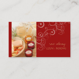 Salle Zen, carte de visite chandelle + tourbillons