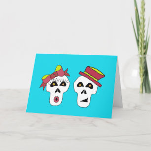 SALLY AND SAM SKULL CARD NOTE INVITATION