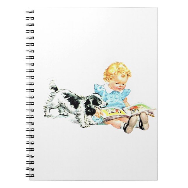 Sally and Spot 1950s Illustration Notebook (Front)