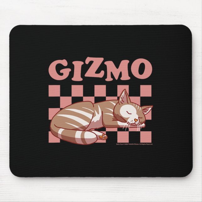 Sally Face Gizmo The Cat Chequered Nap Pattern  Mouse Pad (Front)