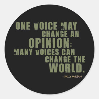 Sally McLean Quote Classic Round Sticker
