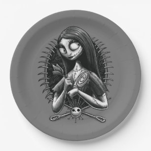 Sally   Nightmare Before Christmas Tatoo Style Paper Plate