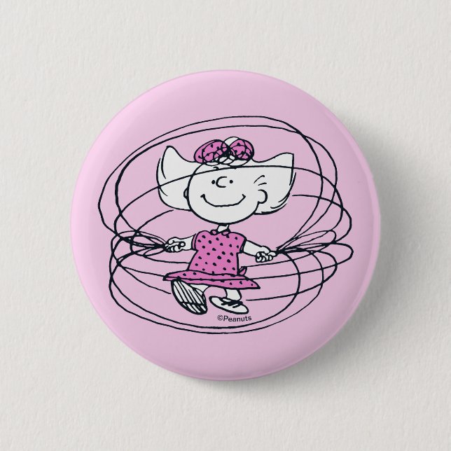 Sally Playing Jump Rope 2 Inch Round Button (Front)