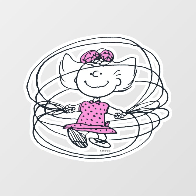 Sally Playing Jump Rope Window Cling (Sheet)