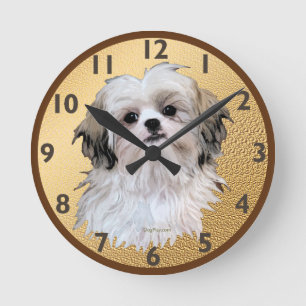 Sally Shih Tzu Round Clock