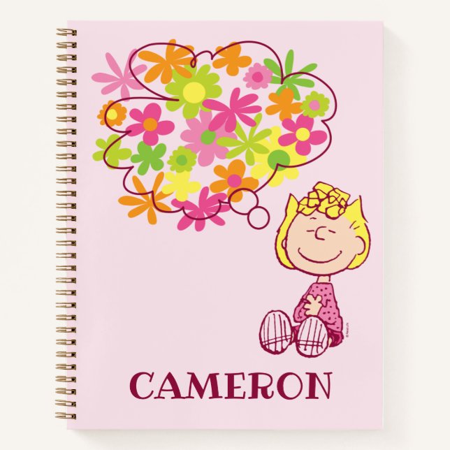 Sally Thinking of Flowers Notebook (Front)