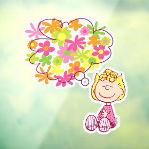 Sally Thinking of Flowers Window Cling