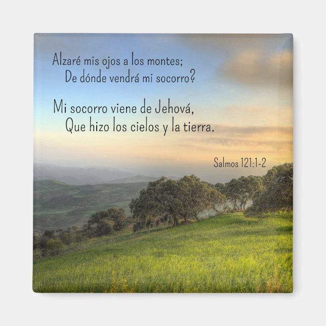 Salmo 121:1-2 * Iman * Alzare mis ojos Magnet (Front)
