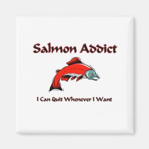 Salmon Addict Magnet