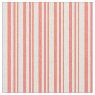 Salmon and Beige Coloured Pattern of Stripes Fabric