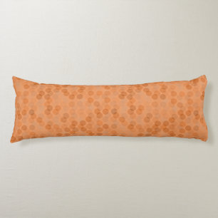 Salmon and orange dots body pillow