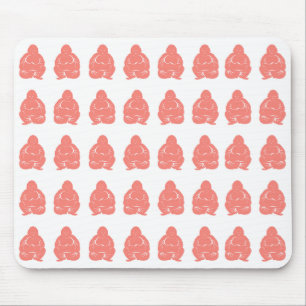 Salmon Asian Moods Buddha Boys Mouse Pad