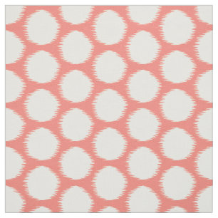 Salmon Asian Moods Ikat Dots Fabric