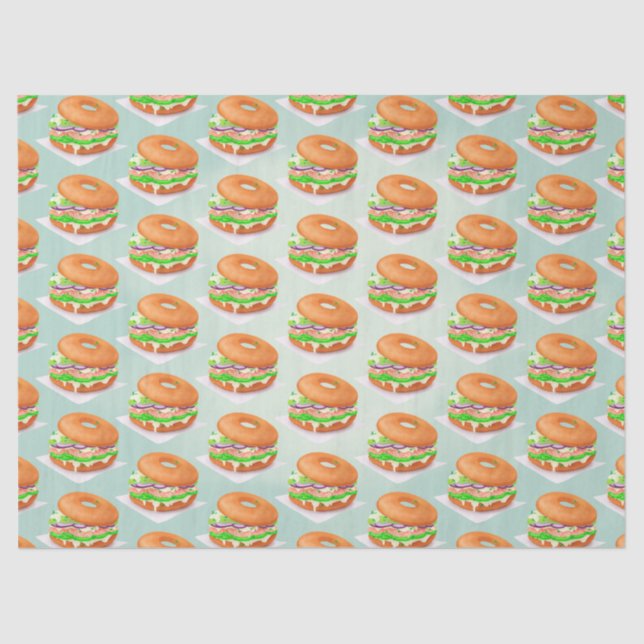 Salmon Bagels  Tissue Paper (Front)
