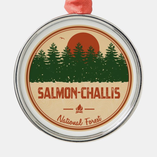 Salmon–Challis National Forest Metal Ornament (Front)