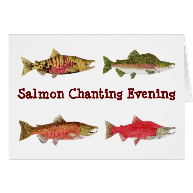 Salmon Chanting Evening Card (Front Horizontal)