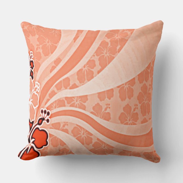 Salmon Colour Throw Pillow (Front)