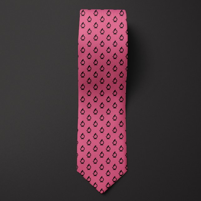 Salmon-coloured Science Microscope Tie (Creator Uploaded)