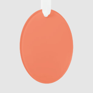 Salmon Coral Colour Accent Ready to Customize Ornament