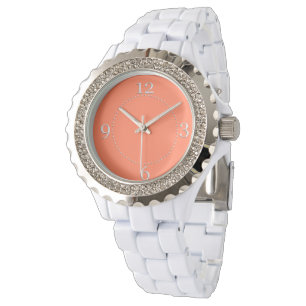 Salmon Coral Colour Decor Watch Ready to Customize