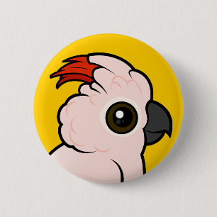 Salmon-crested Cockatoo 2 Inch Round Button