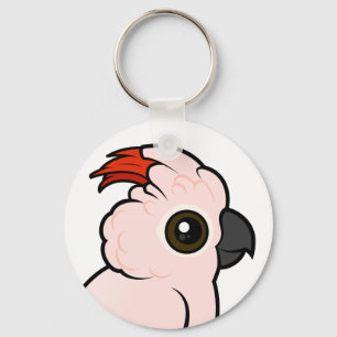 Salmon-crested Cockatoo Keychain