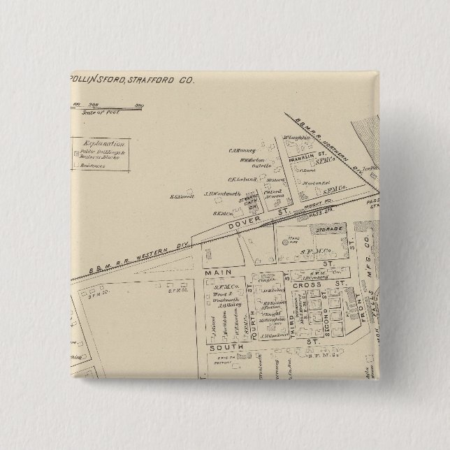 Salmon Falls PO 2 Inch Square Button (Front)