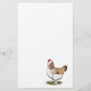 Salmon Faverolle Hen Stationery