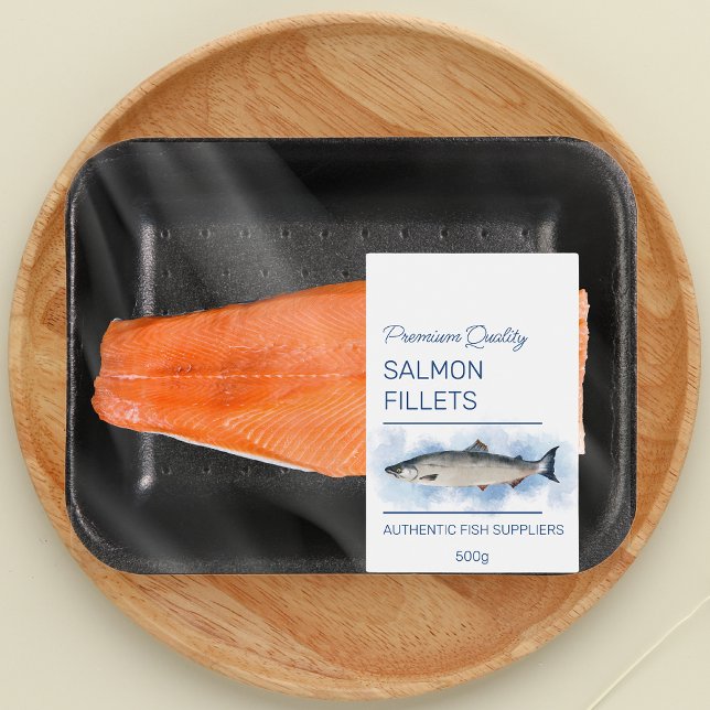 Salmon Fillets Fish Product Label (Creator Uploaded)