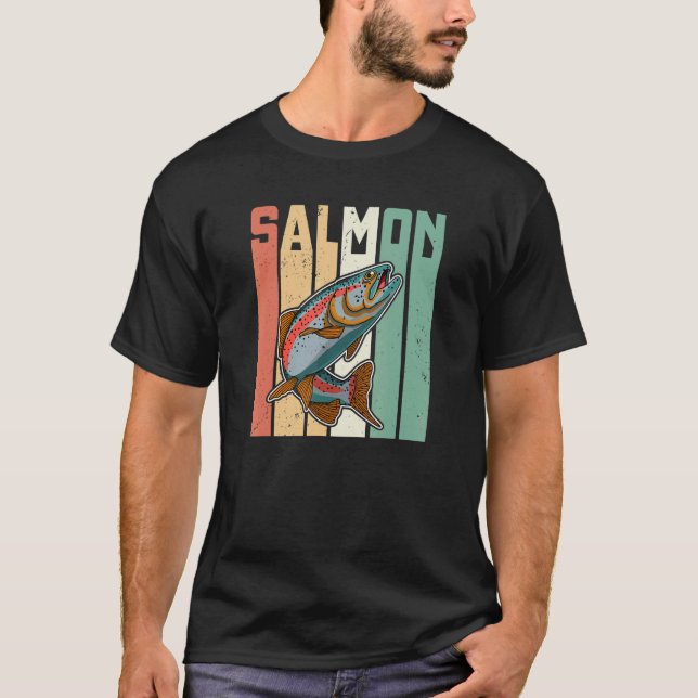 Salmon Fish Fishing Holidays Scandinavia Norway T-Shirt (Front)