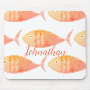 Salmon Fish Group Mouse Pad